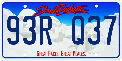 SD license plate 93RQ37
