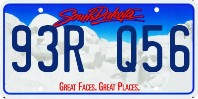 SD license plate 93RQ56