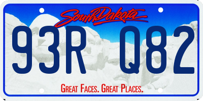 SD license plate 93RQ82