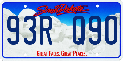 SD license plate 93RQ90