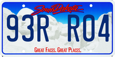 SD license plate 93RR04