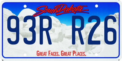 SD license plate 93RR26