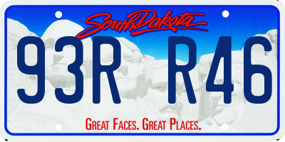 SD license plate 93RR46