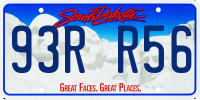 SD license plate 93RR56