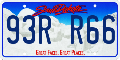 SD license plate 93RR66