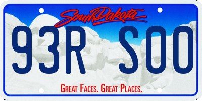 SD license plate 93RS00