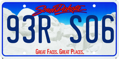 SD license plate 93RS06