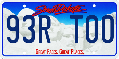 SD license plate 93RT00