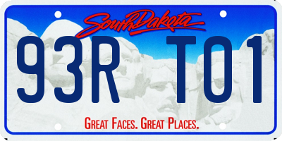 SD license plate 93RT01