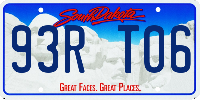 SD license plate 93RT06