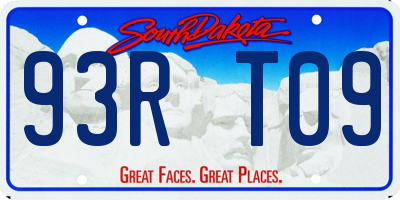 SD license plate 93RT09