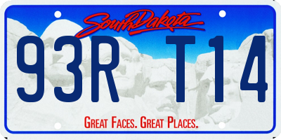 SD license plate 93RT14