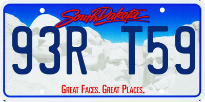 SD license plate 93RT59