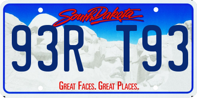 SD license plate 93RT93