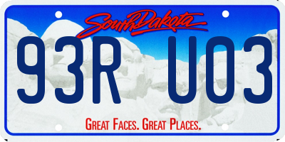 SD license plate 93RU03