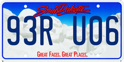 SD license plate 93RU06