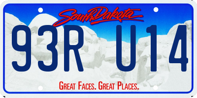 SD license plate 93RU14