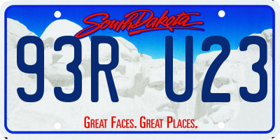 SD license plate 93RU23