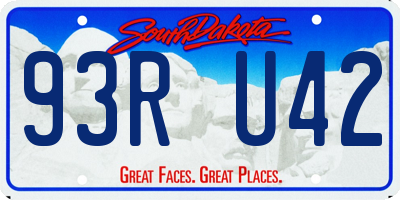 SD license plate 93RU42