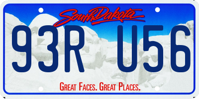 SD license plate 93RU56