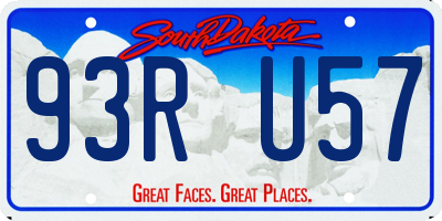 SD license plate 93RU57