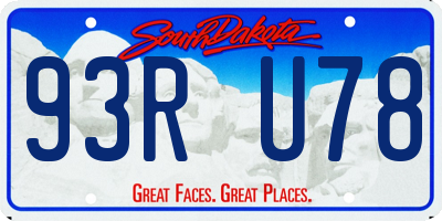 SD license plate 93RU78
