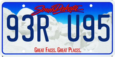SD license plate 93RU95