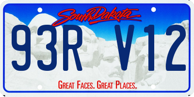 SD license plate 93RV12