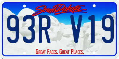 SD license plate 93RV19