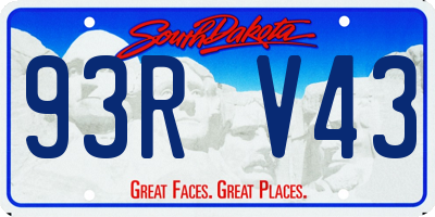 SD license plate 93RV43