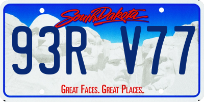 SD license plate 93RV77