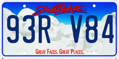 SD license plate 93RV84