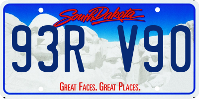SD license plate 93RV90