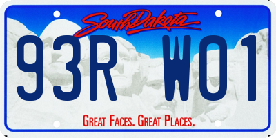 SD license plate 93RW01
