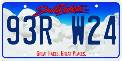 SD license plate 93RW24