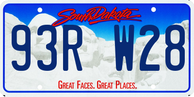 SD license plate 93RW28