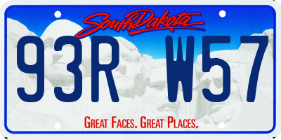 SD license plate 93RW57