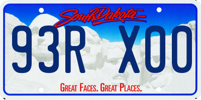 SD license plate 93RX00