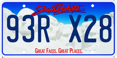 SD license plate 93RX28