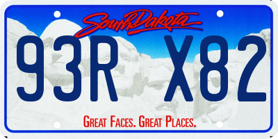 SD license plate 93RX82