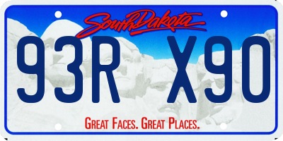 SD license plate 93RX90