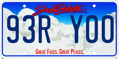 SD license plate 93RY00