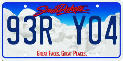 SD license plate 93RY04