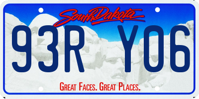 SD license plate 93RY06