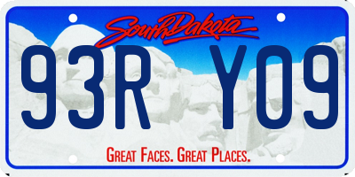 SD license plate 93RY09