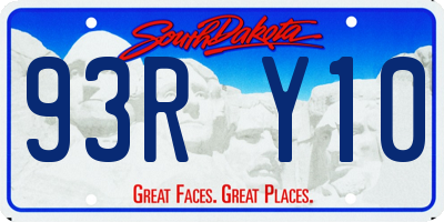 SD license plate 93RY10