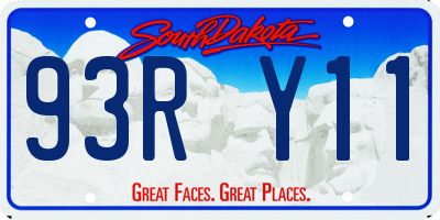 SD license plate 93RY11