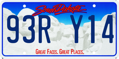SD license plate 93RY14