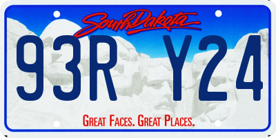 SD license plate 93RY24