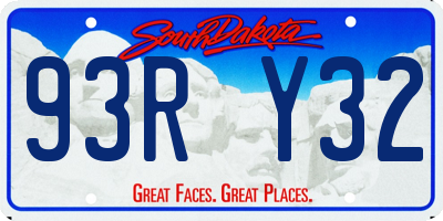 SD license plate 93RY32
